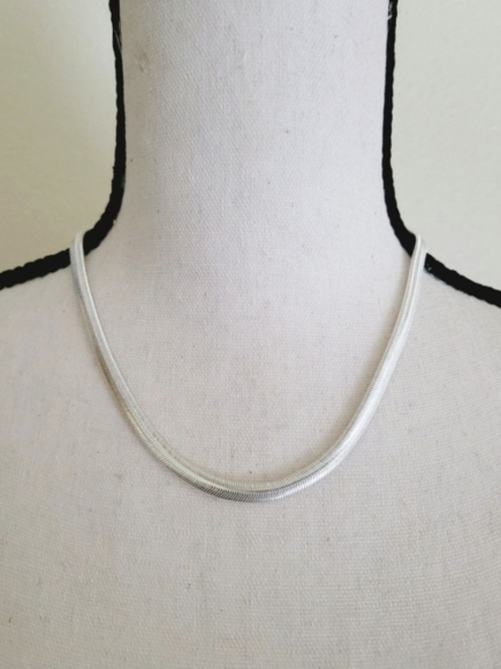 Silver Plated Herringbone Necklace